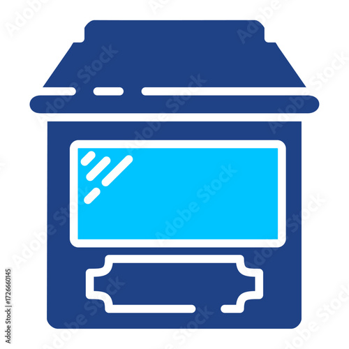 Ticket Office Simple Vector Icon Collection
