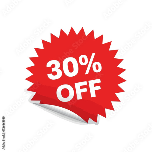 Red sale banner with the text "SALE" and "70% OFF" for promotional purposes.