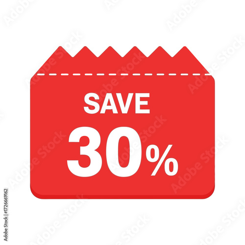 Red sale banner with the text "SALE" and "70% OFF" for promotional purposes.