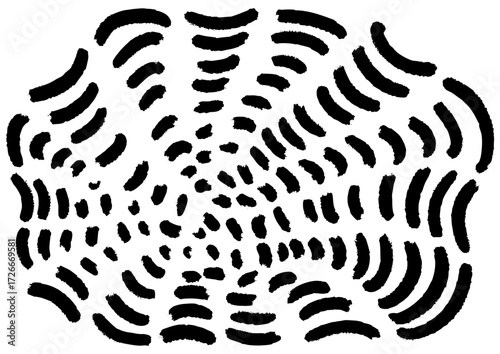 Abstract Whirlwind A Densely Packed Swirl of Semicircles