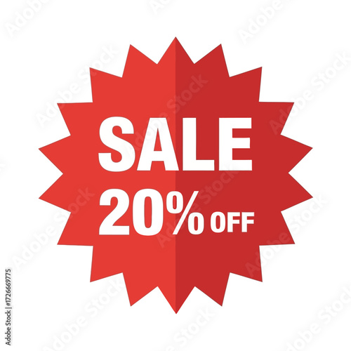 Red sale banner with the text "SALE" and "70% OFF" for promotional purposes.