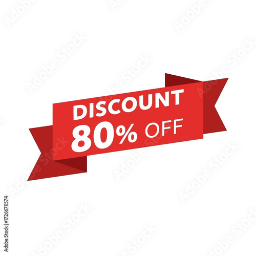 Red sale banner with the text "SALE" and "70% OFF" for promotional purposes.