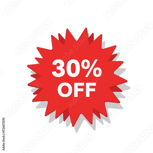 Red sale banner with the text "SALE" and "70% OFF" for promotional purposes.