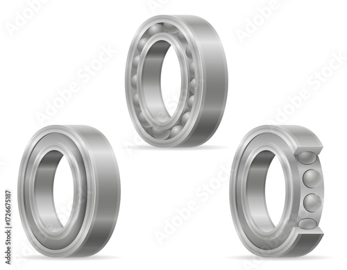 metal ball bearing cartoon stock vector illustration isolated on white background