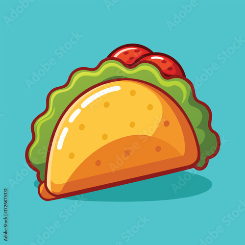 Taco illustration with fillings