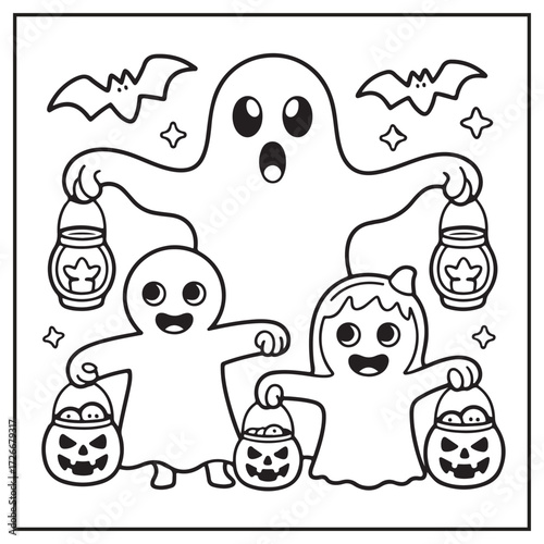 Vintage Halloween Coloring Pages