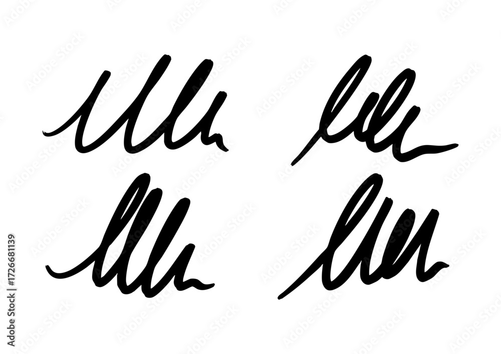 Obraz premium Handwritten scribbles and abstract lines, graphic design elements for artistic expression and communication