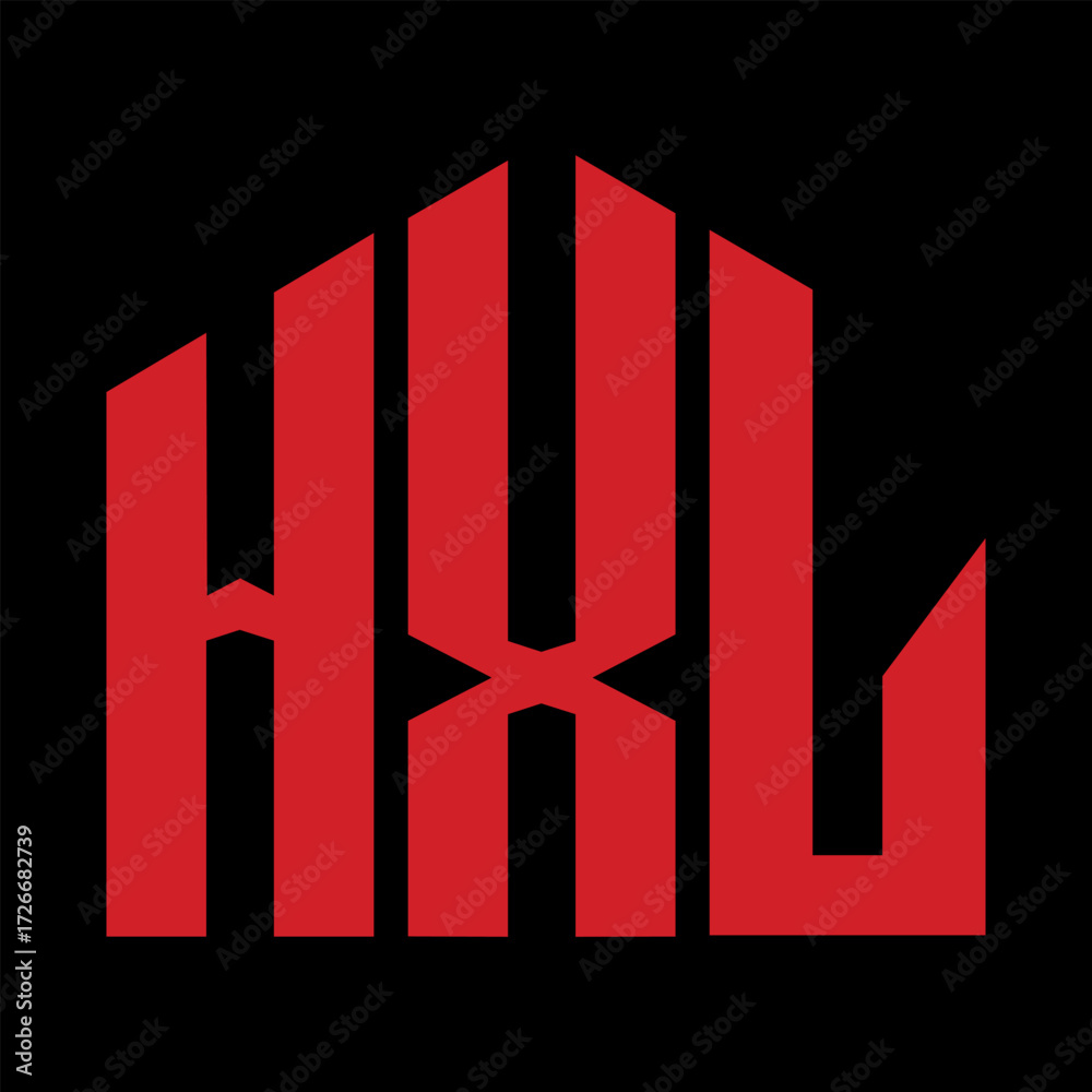 Obraz premium HXL letter design. HXL letter technology logo design. HXL Monogram logo design for an entrepreneur and business.