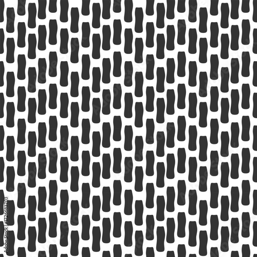 Seamless pattern with vertical shapes, great for modern design. black doodles endless texture
