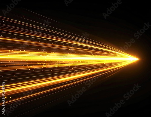 Golden light streaks radiate outward