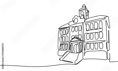 University Building SingleLine Drawing