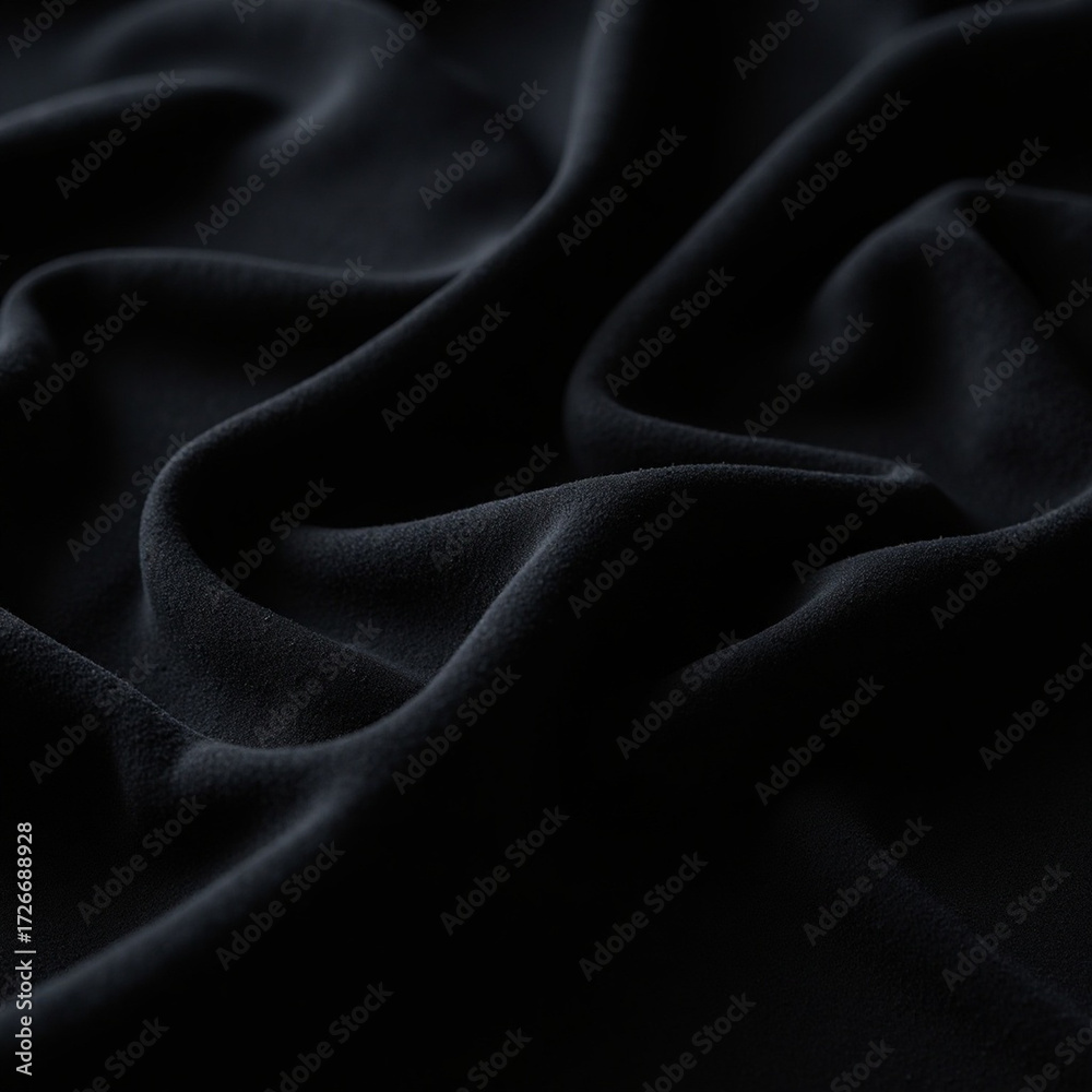 Obraz premium Soft black fabric draped elegantly on a smooth surface Generative AI