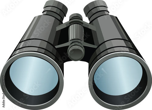Illustration of a Binoculars Used for Viewing and Observation in Nature and Exploration