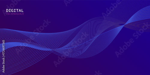 Technology abstract backround. Premium design. Purple and blue gradations. Line pattern. Modern . Vector illustration