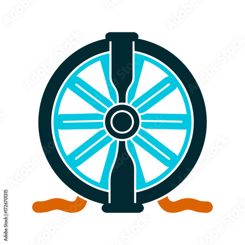 Spirit Wheel: Sacred Turning of Fate Symbol Spirit Wheel wagon wheel with eight spokes symbolising the sacred turning of fate