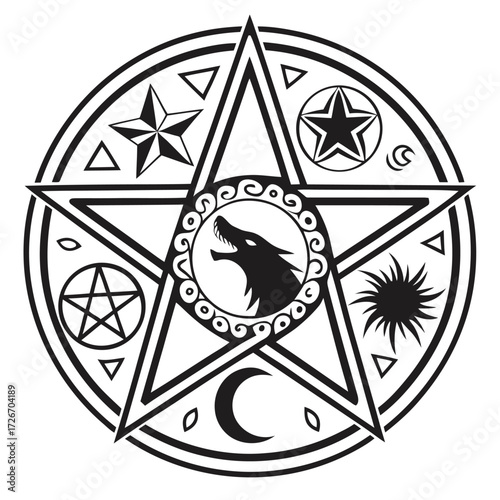 Mystical glowing spell circle with ancient floating runes and arcane symbols