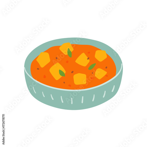 Paneer Curry Illustration