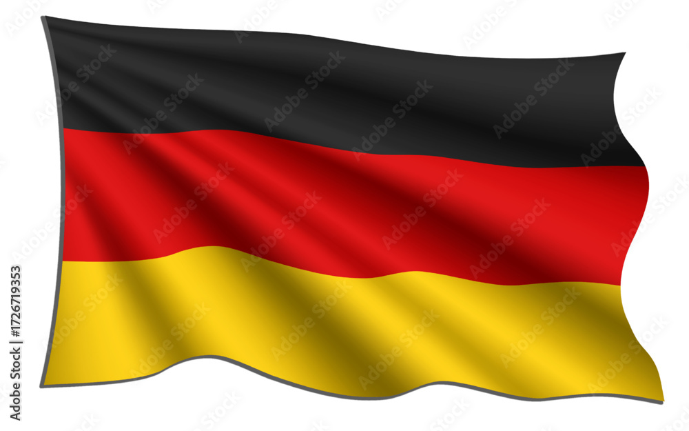 Naklejka premium the German flag is flying