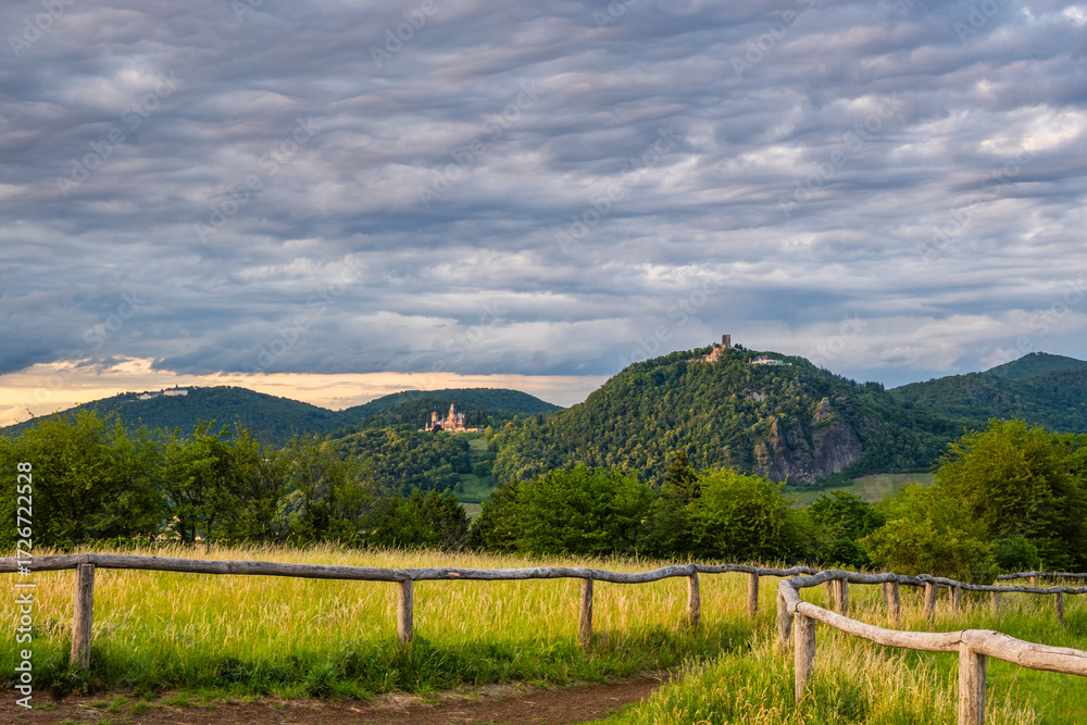 Fototapeta premium Blick vom Rodderberg zum Siebengebirge