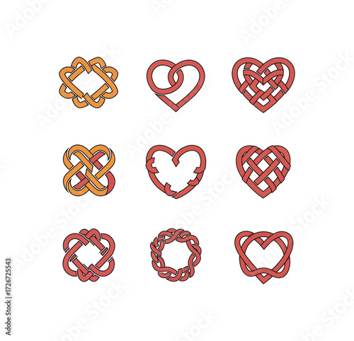 Discover stunning Celtic knot designs featuring intricate hearts and geometric patterns, perfect for adding elegance and symbolism to your creative projects instantly.