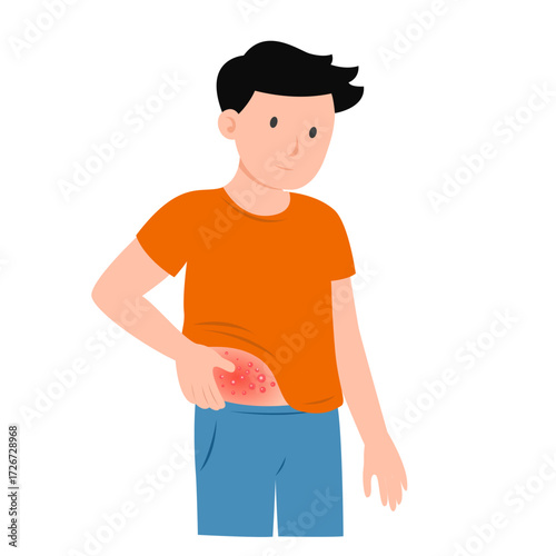 zoster virus infection disease concept