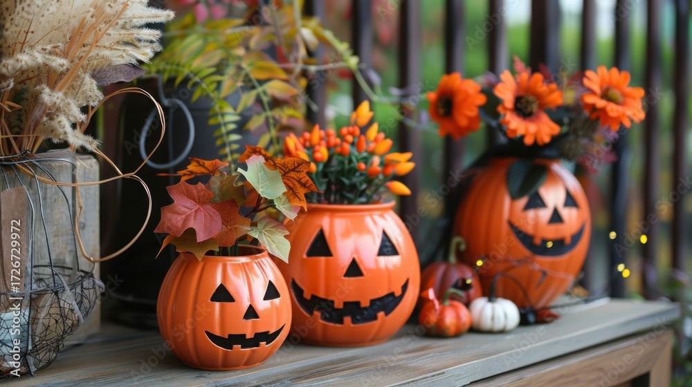 Obraz premium halloween pumpkin and pumpkins