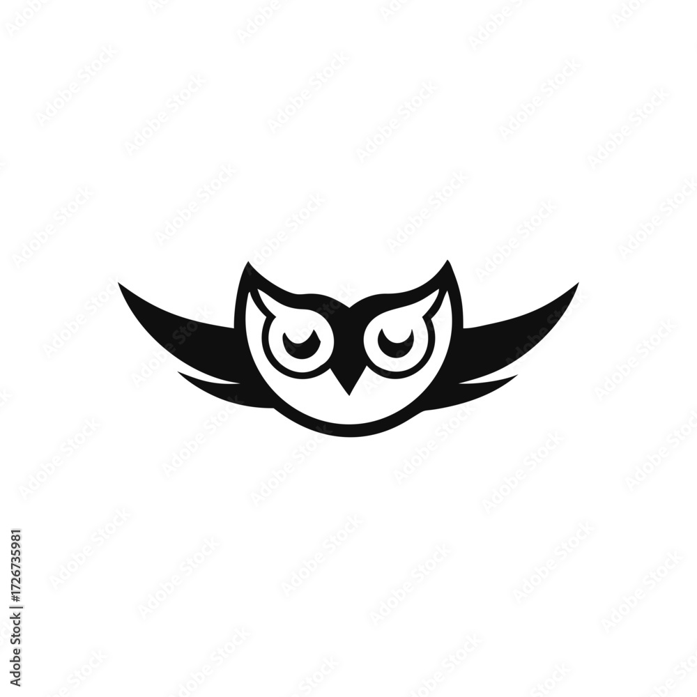 Obraz premium Creative Owl Icon Vector Logo Template