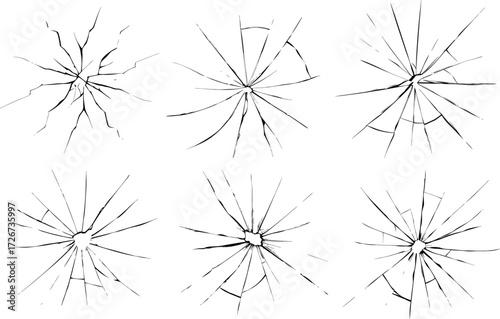 Vector broken glass template for a creative design background. glass texture Vector illustration. Eps 10