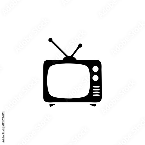 tv icon. Television sign vector illustration on white isolated background.