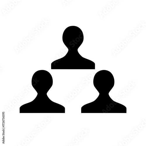 Organization chart displaying a leadership hierarchy with a single head and subordinates