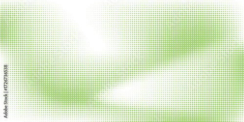 Light Green vector modern geometrical circle abstract background. Aesthetic Dotted texture template. Geometric pattern in halftone style.