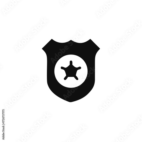 police badge vector icon Illustration