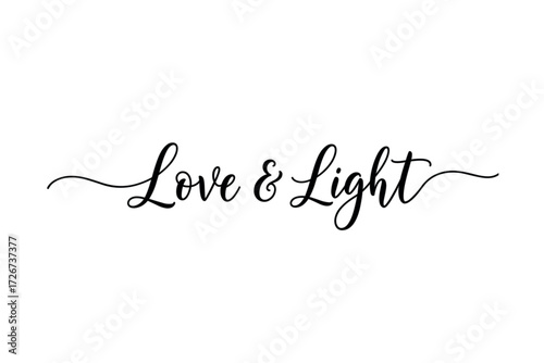 Celebrating love and light inspirational quote minimalist design digital modern aesthetic. Vector illustration