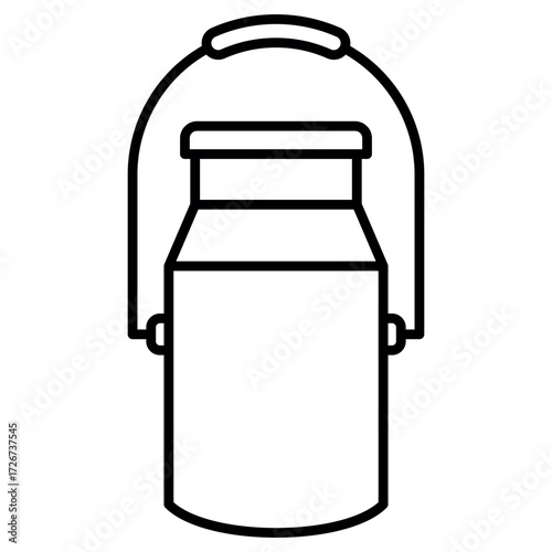 Vector Milk Can Icon – Farming and Agriculture Flat Style