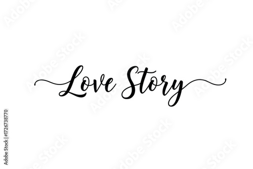 Emotional love story captured in elegant typography minimalist background inspirational concept. Vector illustration