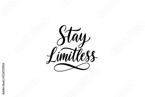 Embrace your potential inspirational quote stay limitless on minimalist background digital motivational environment. Vector illustration