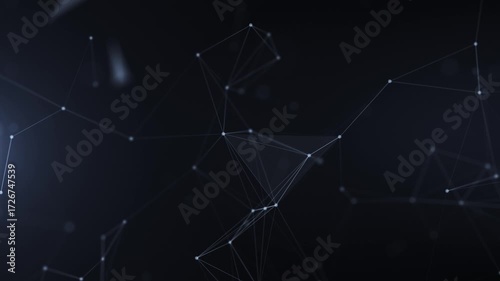 digital futuristic background featuring intertwined lines, dots, and triangles, digital technologies, big data, and high-speed internet visualizations. A seamless, looping abstract background 