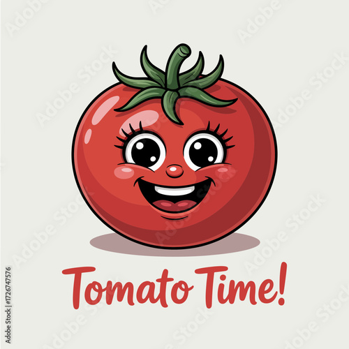 happy tomato cartoon