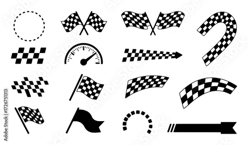 Collection of Racing and Speed Themed Icons and Graphics