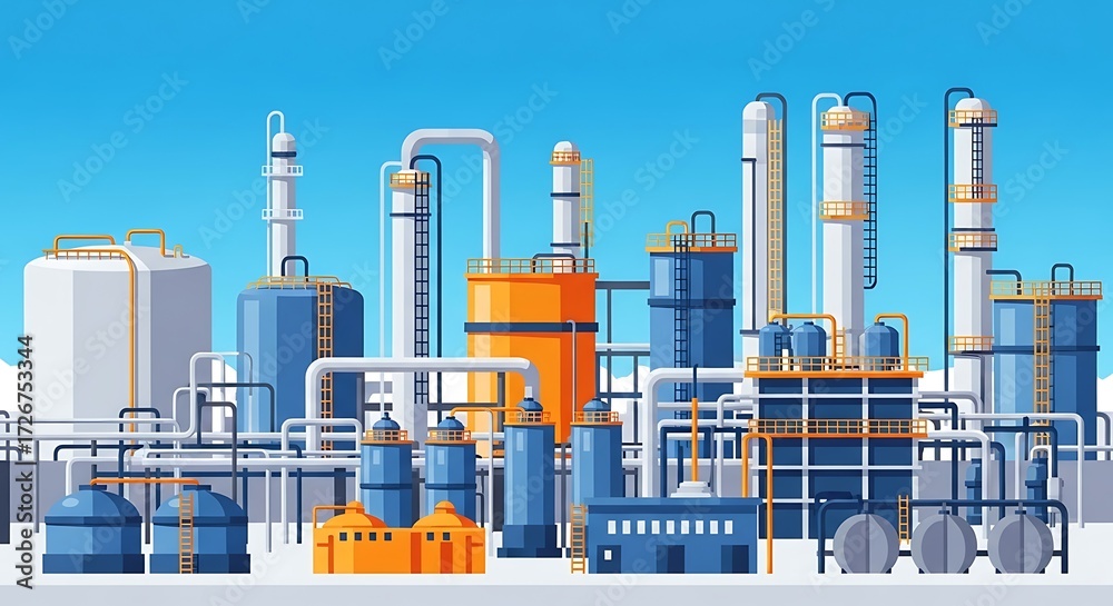 Obraz premium Industry Factory Plant. (1)