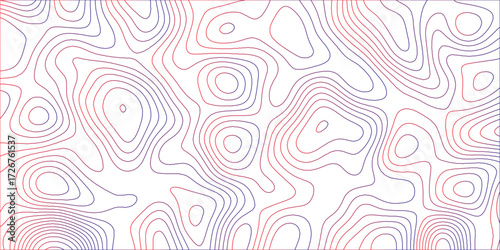 Topographic canyon geometric map relief texture with curved layers and shadow. abstract White background with a beautiful pattern, Topographic contour lines vector map seamless pattern vector.	