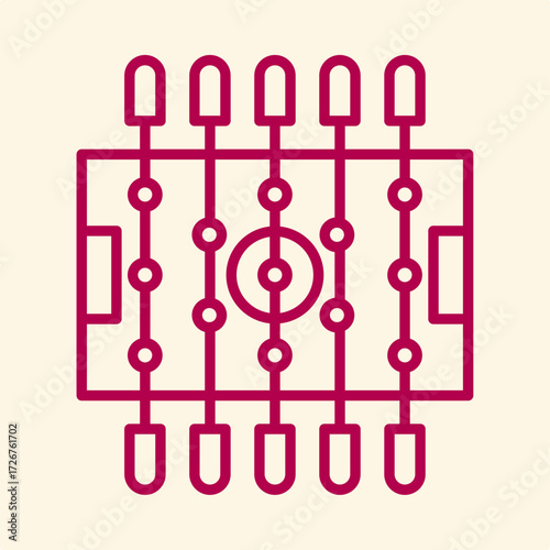 Table Football trendy artwork design useful creative vector Illustration stunning colorful background