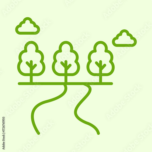 River trendy artwork design useful creative vector Illustration charming colorful background