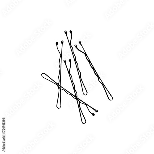 Charming hairpins elegantly arranged for a classic and timeless touch, perfect for beauty blogs, fashion designs, or cosmetic product displays
