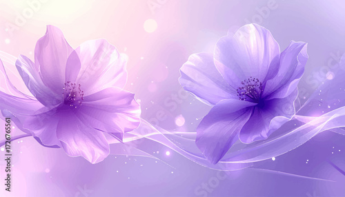Soft purple flowers with glowing touch. Stunning lavender flowers with chic flair. Beautiful purple flowers in glowing light. Elegant purple floral design. Charming purple flowers with soft ambiance