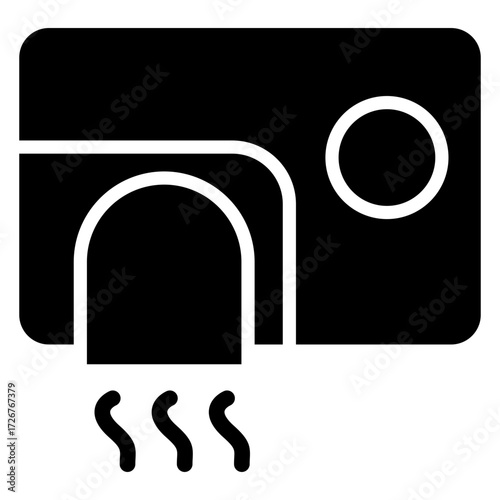 Icono secador de manos con aire caliente 