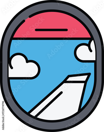 Aviation Vector Icon Set – Air Travel, Airport Services, and Flight Safety Elements