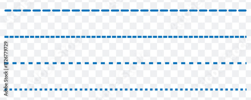 Canvastavla A clean and minimalist hand drawn horizontal dotted line graphic on a transparent background