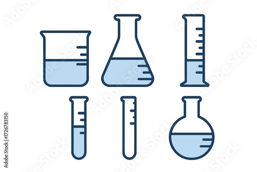 Diverse collection of essential laboratory glassware and scientific equipment for chemical experiments and research
