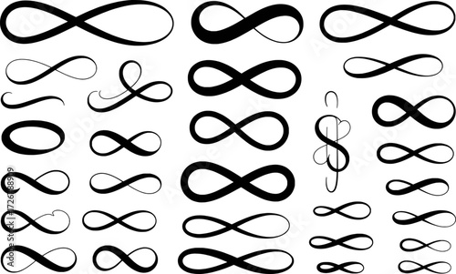 Collection of Infinity Symbols and Related Ornate Designs